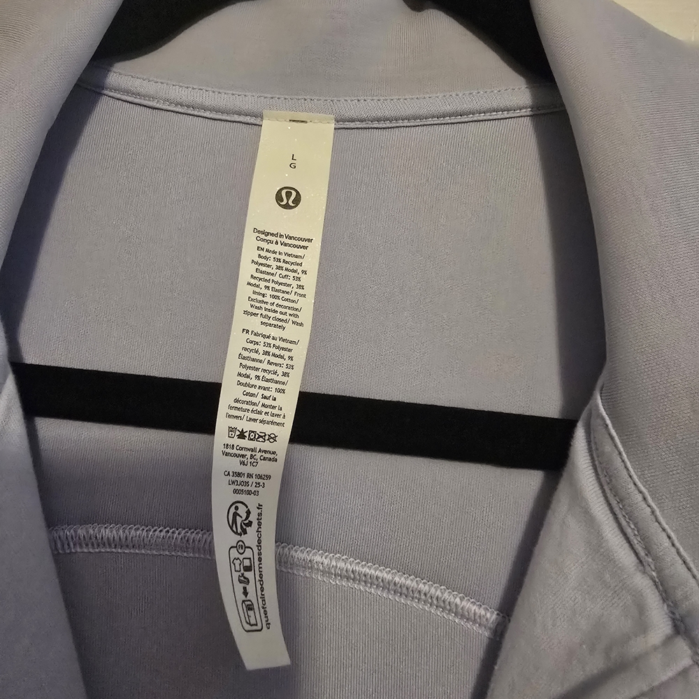 lululemon athletica Women's Light Purple Jacket